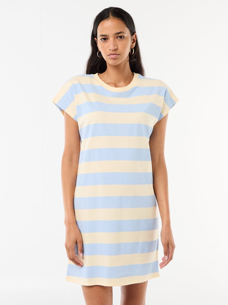 T-shirtjurk met korte mouwen Blauw - Kiabi