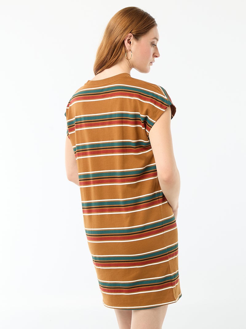 T-shirtjurk met korte mouwen Bruin - Kiabi