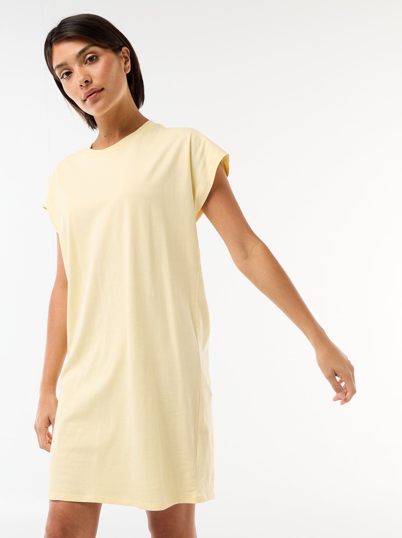 T-shirtjurk met korte mouwen Geel - Kiabi