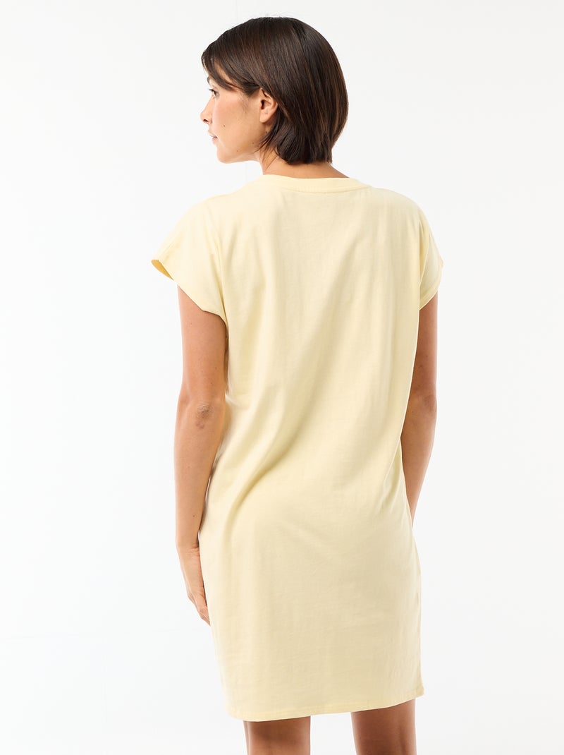 T-shirtjurk met korte mouwen Geel - Kiabi