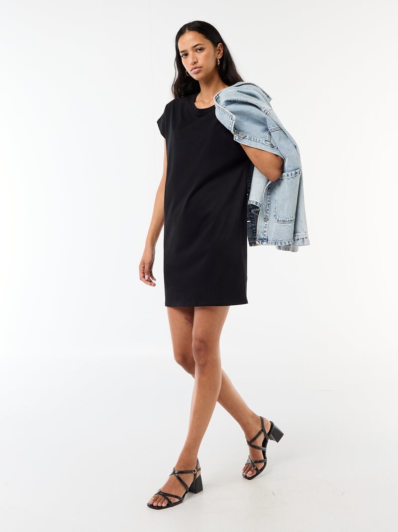 T-shirtjurk met korte mouwen Zwart - Kiabi