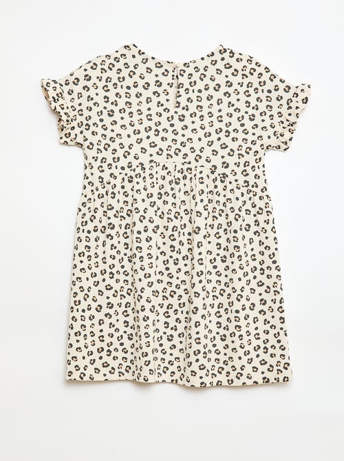 T-shirtjurk met luipaardprint - Kiabi
