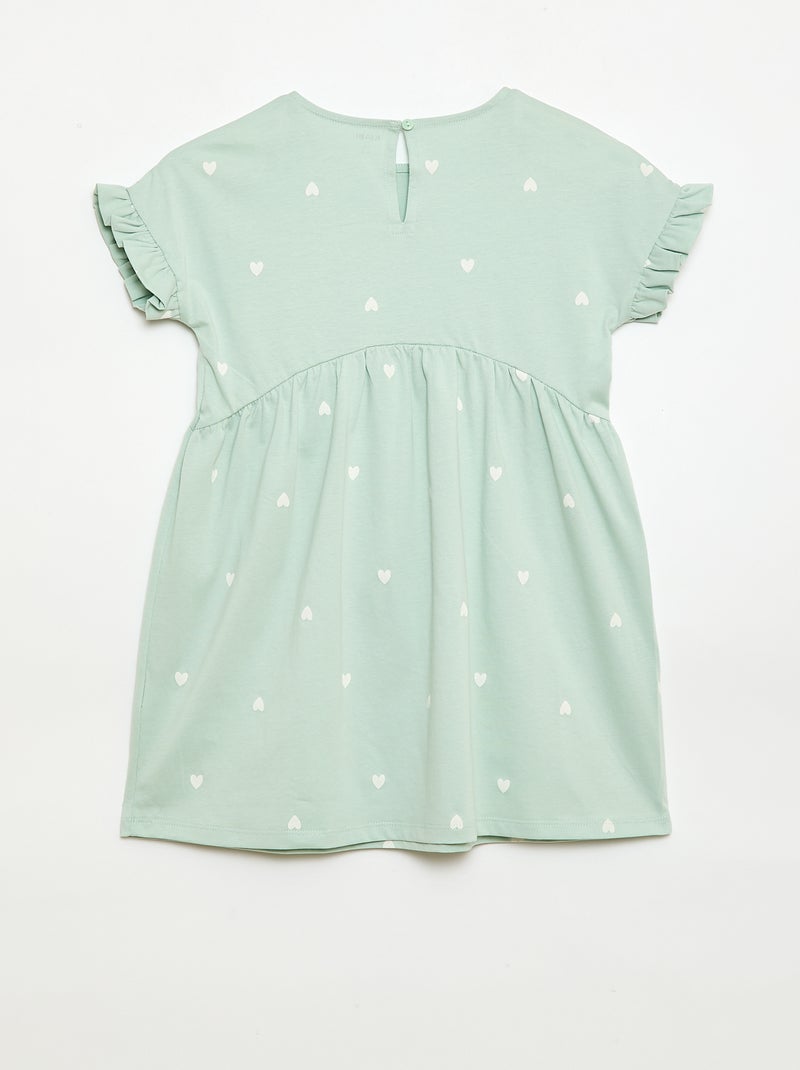 T-shirtjurk met luipaardprint Blauw - Kiabi