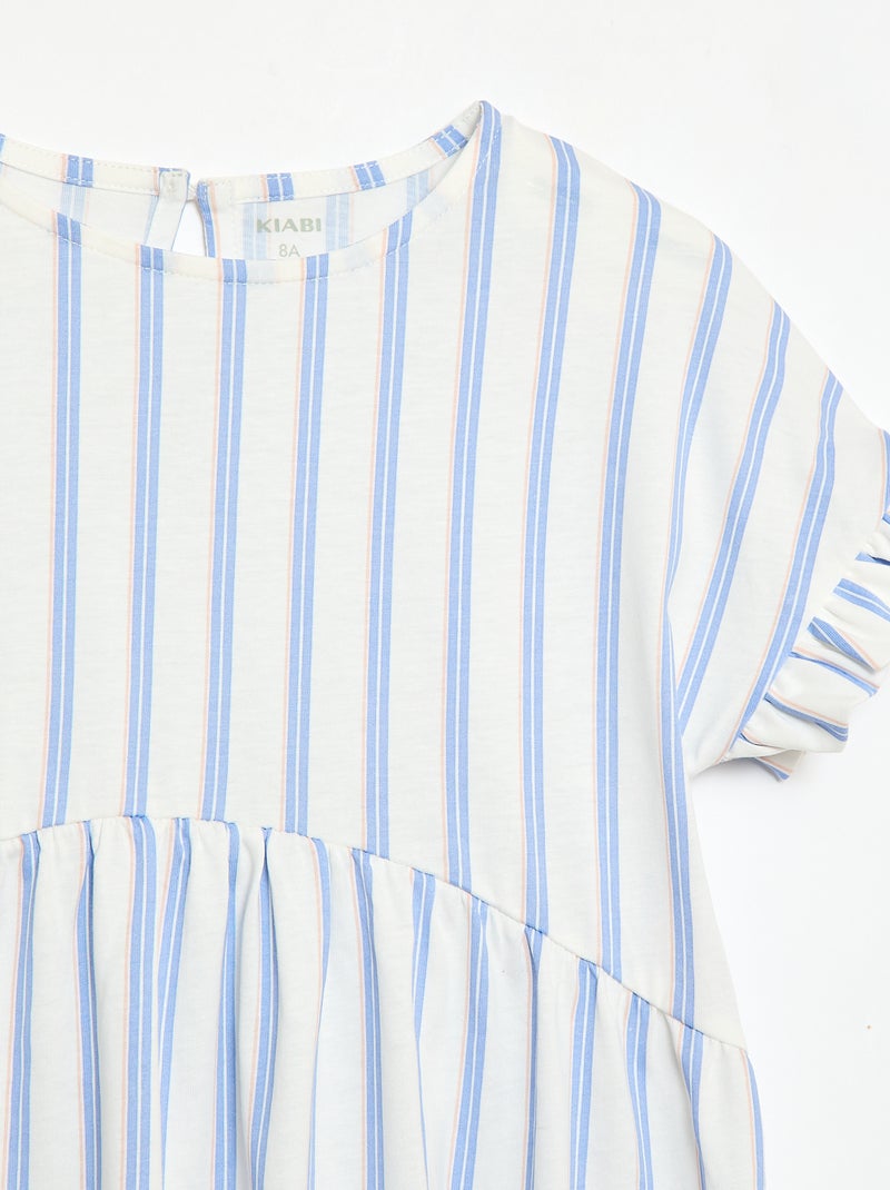 T-shirtjurk met luipaardprint Blauw - Kiabi