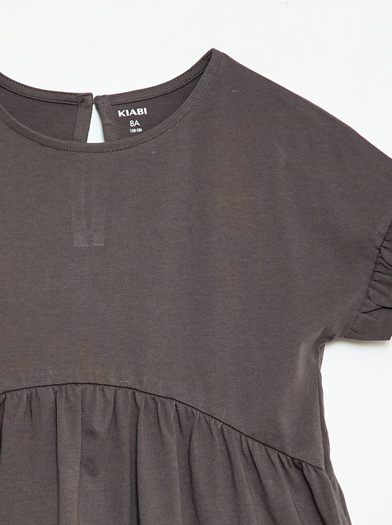 T-shirtjurk met luipaardprint Grijs - Kiabi