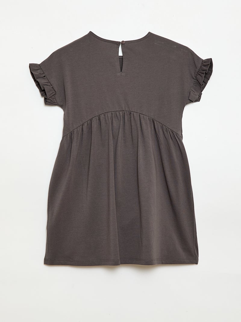 T-shirtjurk met luipaardprint Grijs - Kiabi