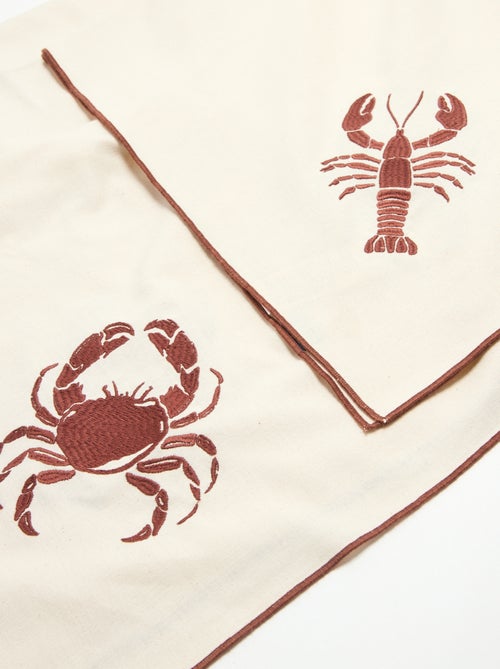 Tafelkleed met geborduurde krab - Kiabi