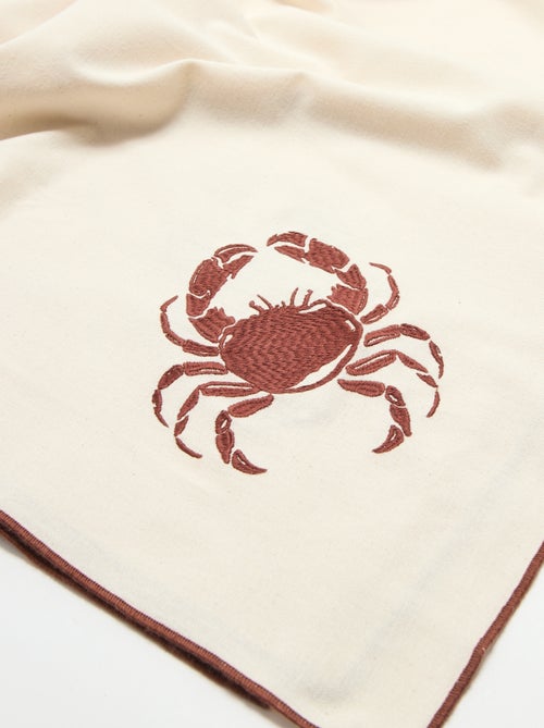 Tafelkleed met geborduurde krab - Kiabi