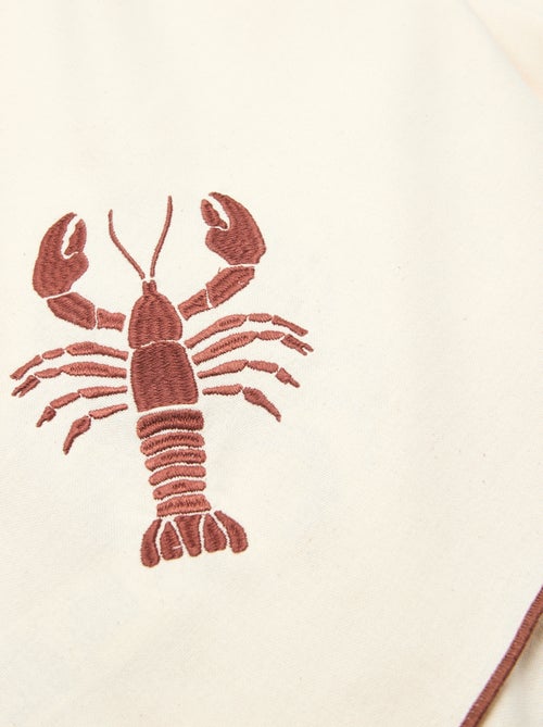 Tafelkleed met geborduurde krab - Kiabi