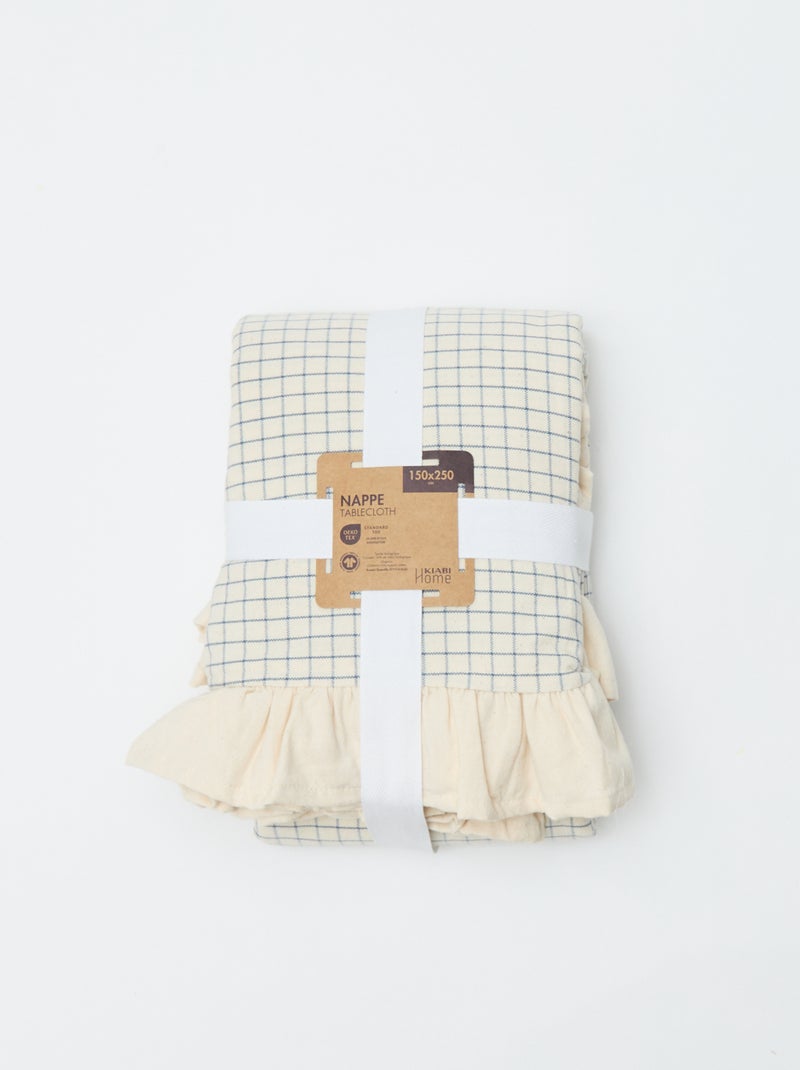 Tafelkleed met ruches (150 x 250 cm) Biege - Kiabi