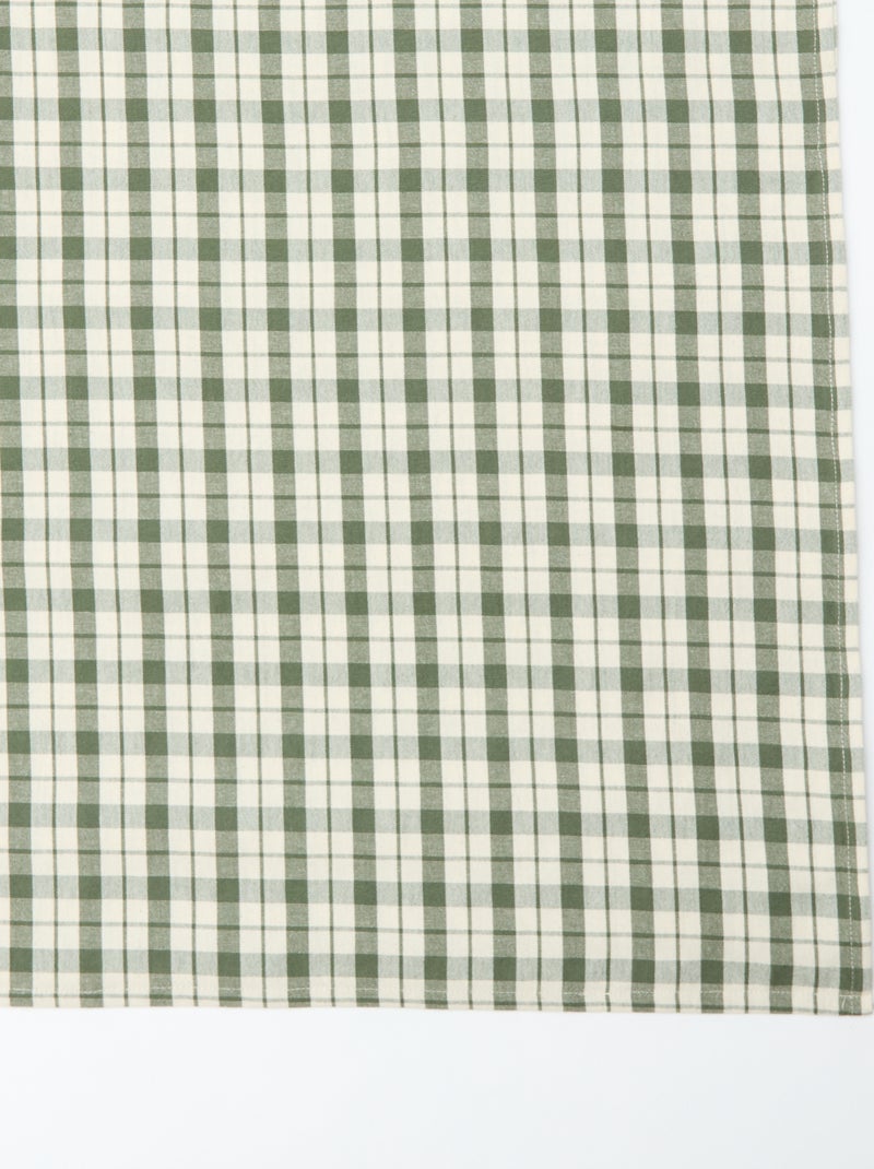 Tafelkleed met ruitjesprint (150x200 cm) - Kiabi Home Kaki - Kiabi