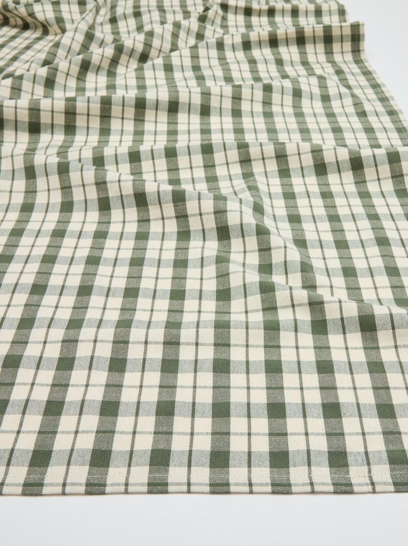 Tafelkleed met ruitjesprint (150x250 cm) - Kiabi Home Kaki - Kiabi