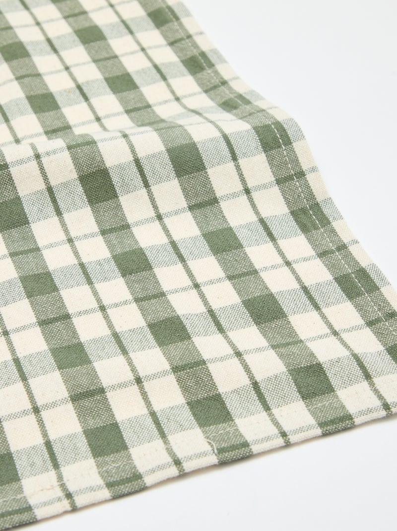 Tafelkleed met ruitjesprint (150x300 cm) - Kiabi Home Kaki - Kiabi