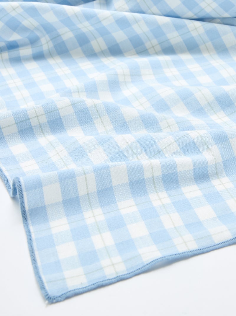Tafelkleed met ruitjesprint Blauw - Kiabi