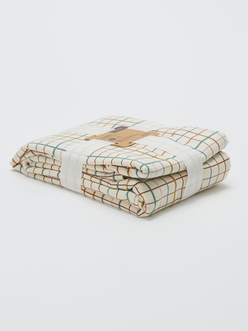Tafelkleed met ruitprint - 150 x 250 cm - Kiabi Home BIEGE - Kiabi