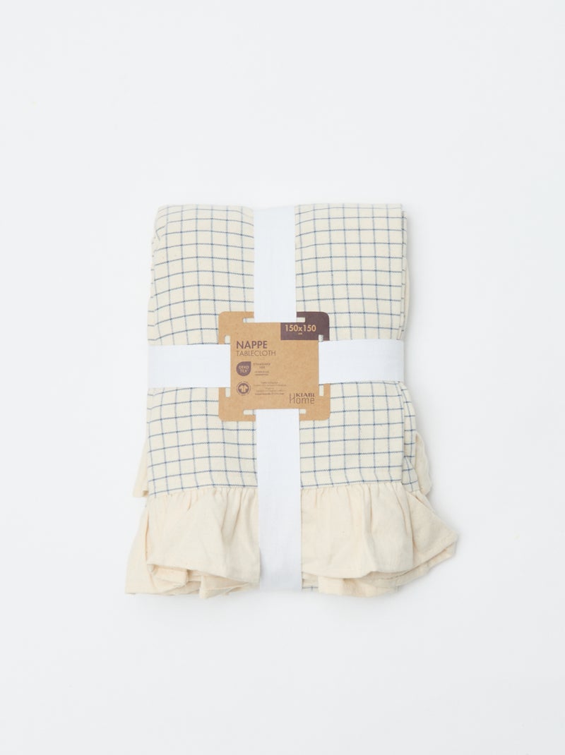 Tafelkleed met volants (150 x 150 cm) Biege - Kiabi