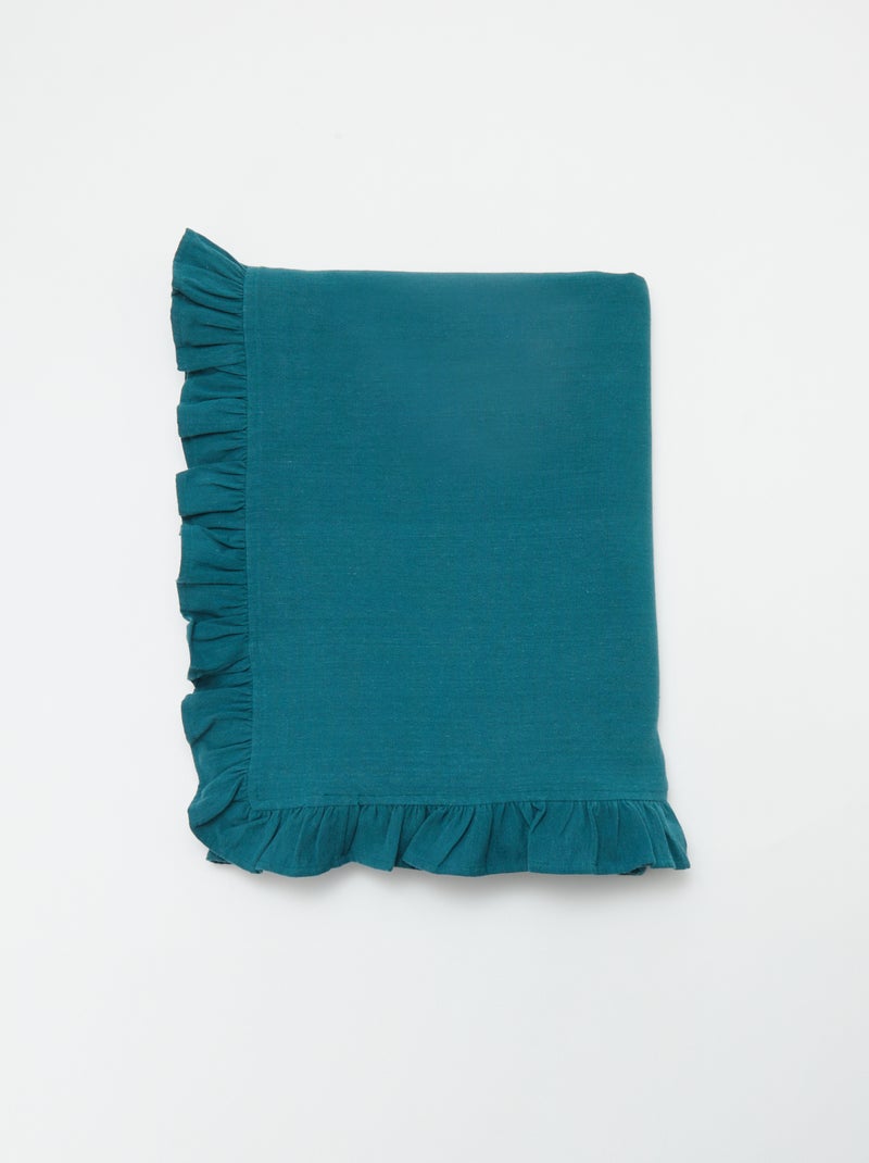 Tafelkleed met volants (150 x 250 cm) BLAUW - Kiabi