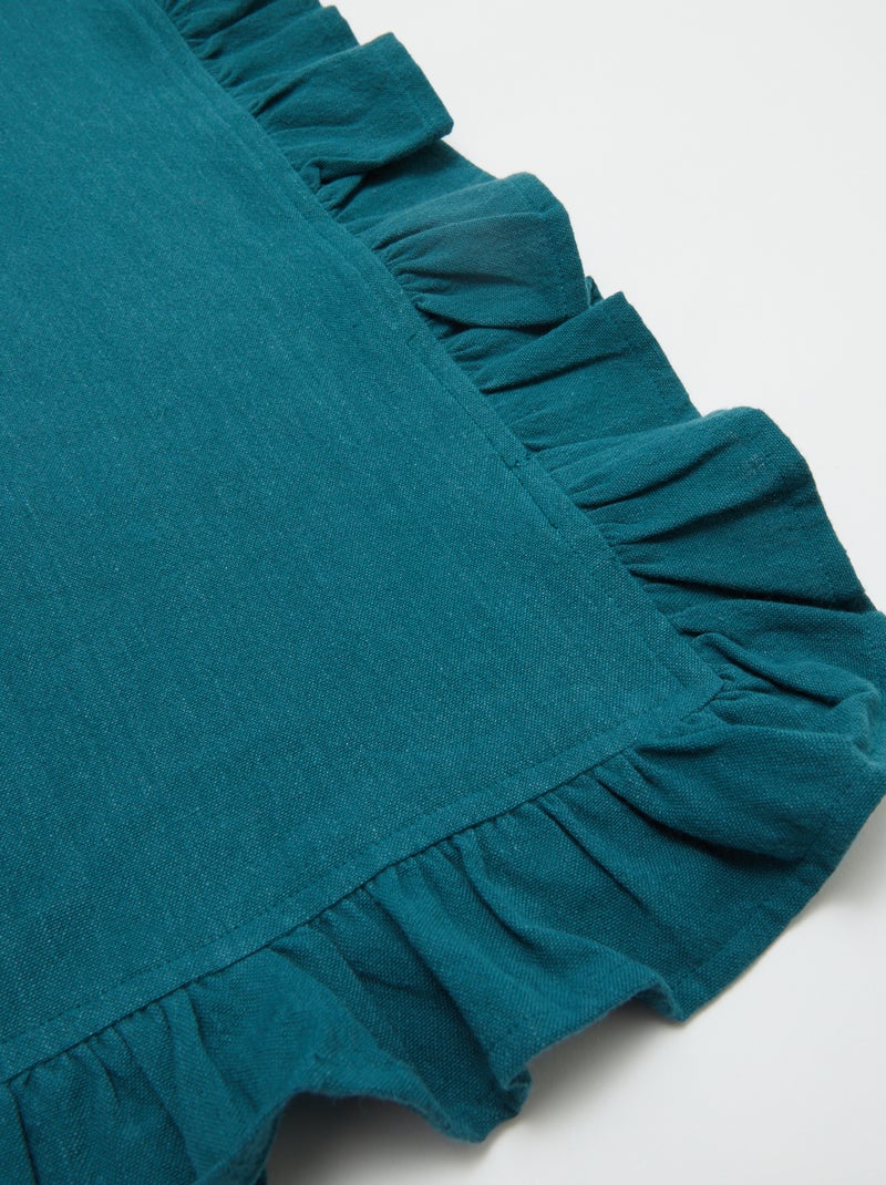 Tafelkleed met volants (150 x 250 cm) BLAUW - Kiabi