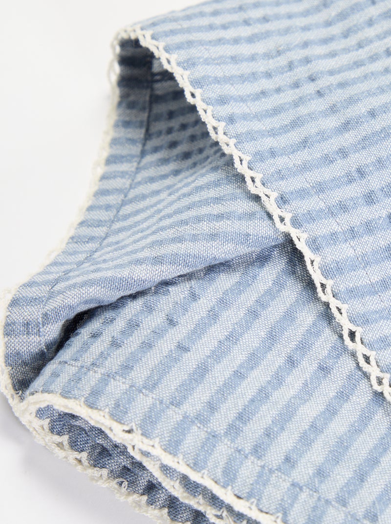 Tafelkleed van gewafelde stof Blauw - Kiabi