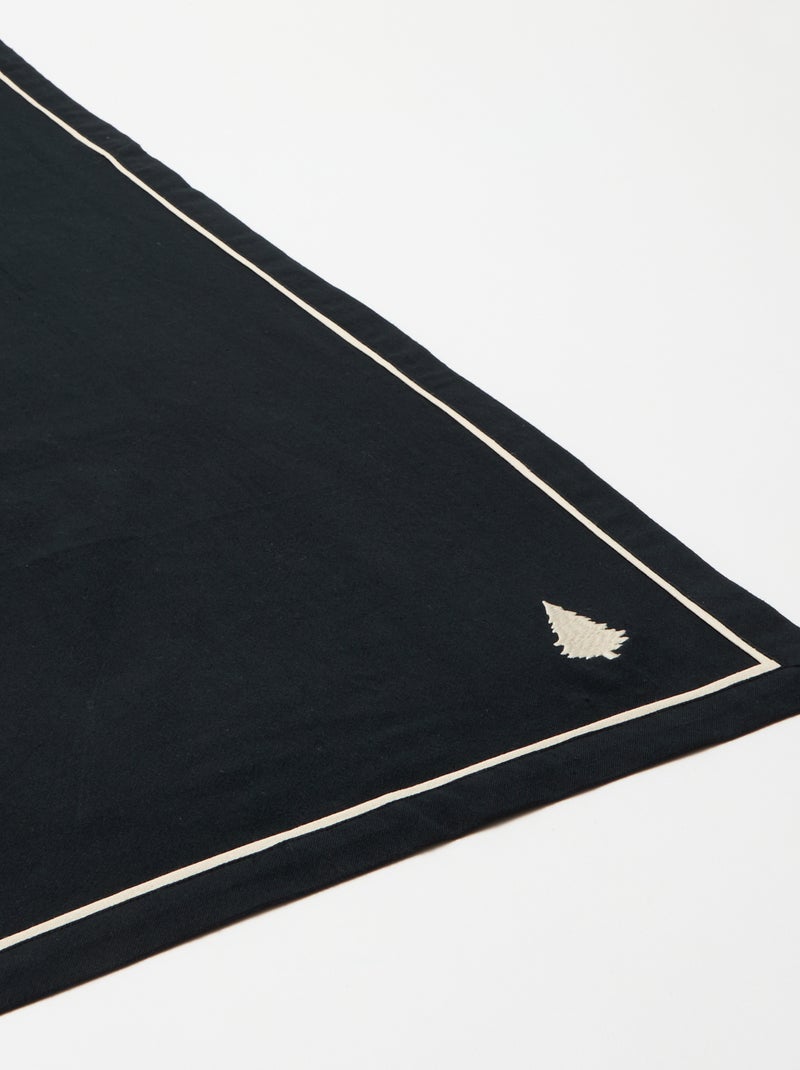 Tafelloper met kerstprint van katoen 36x180 cm Zwart - Kiabi