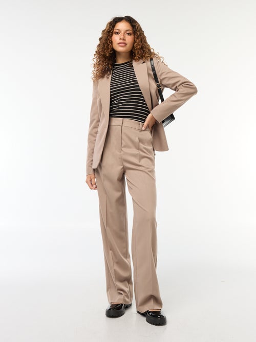 Tailored-fit broek met wijde snit - Kiabi