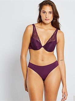 Tanga van kant en microvezel - Kiabi