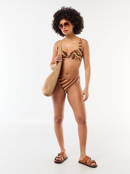 Tanga zwembroek van bedrukte microvezel - Kiabi