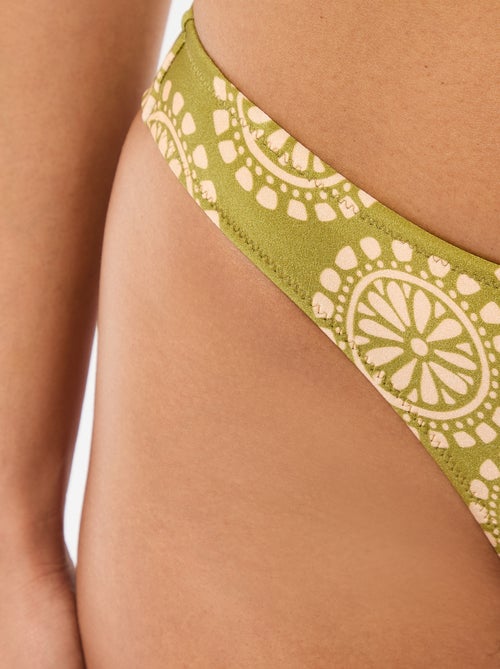 Tanga zwembroek van bedrukte microvezel - Kiabi