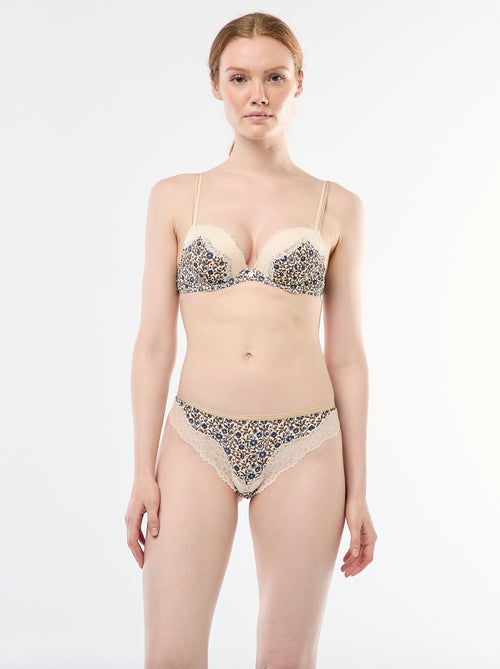 Tangaslip van microvezel met print - Kiabi