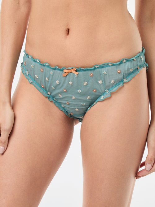 Tangaslip van tule met ruches - Kiabi