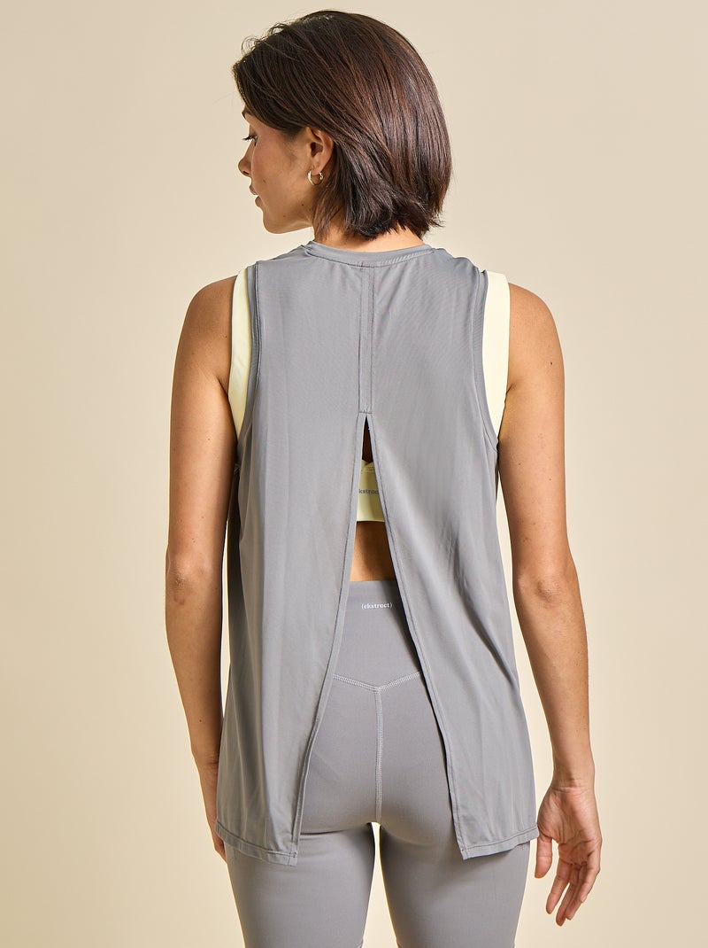 Tanktop met oversized armsgaten - (ekstract) Grijs - Kiabi