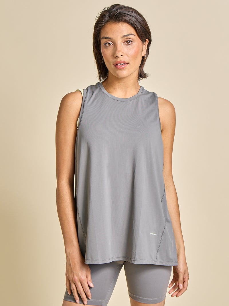 Tanktop met oversized armsgaten - (ekstract) Grijs - Kiabi