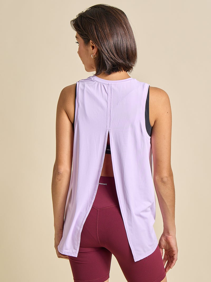 Tanktop met oversized armsgaten - (ekstract) Paars - Kiabi