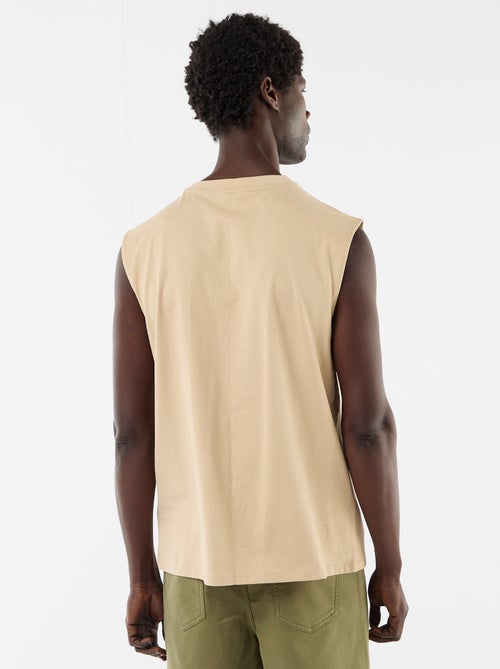 Tanktop met voor- en achterprint - Kiabi