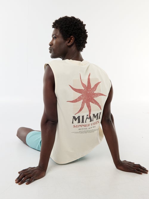 Tanktop met voor- en achterprint - Kiabi