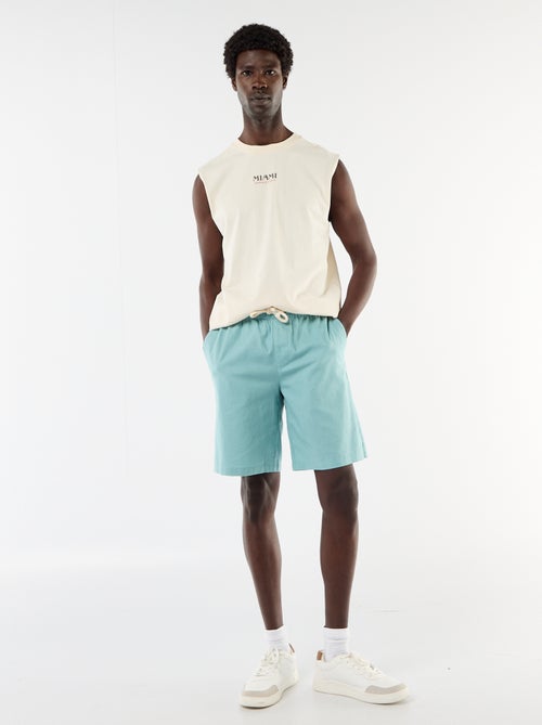 Tanktop met voor- en achterprint - Kiabi