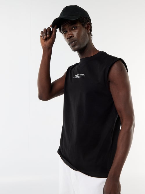 Tanktop met voor- en achterprint - Kiabi