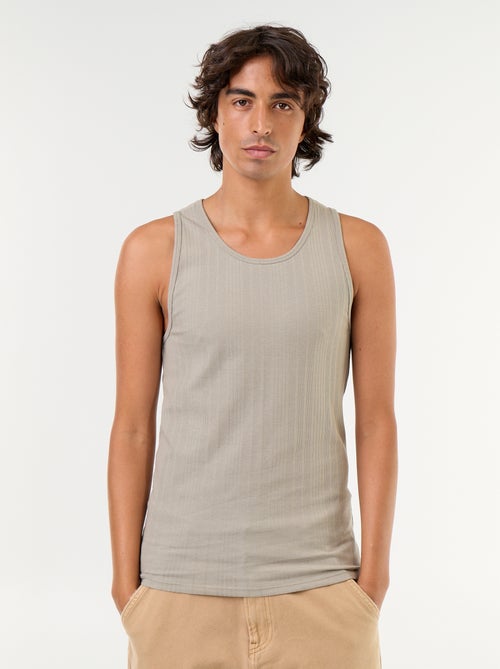 Tanktops van geribd jerseytricot - Kiabi