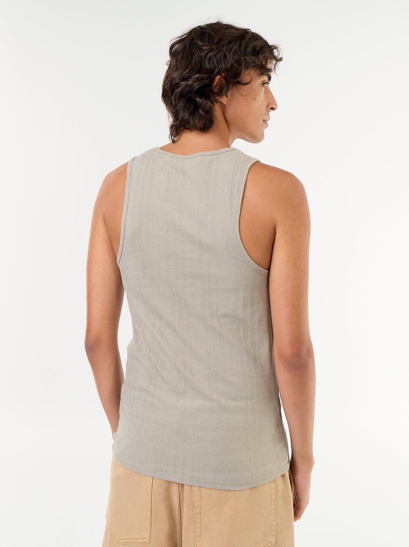 Tanktops van geribd jerseytricot Groen - Kiabi
