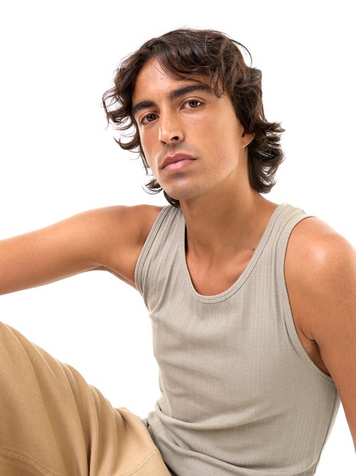 Tanktops van geribd jerseytricot - Kiabi