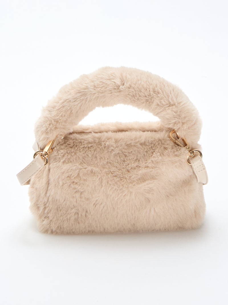 Tas van imitatiebont Biege - Kiabi