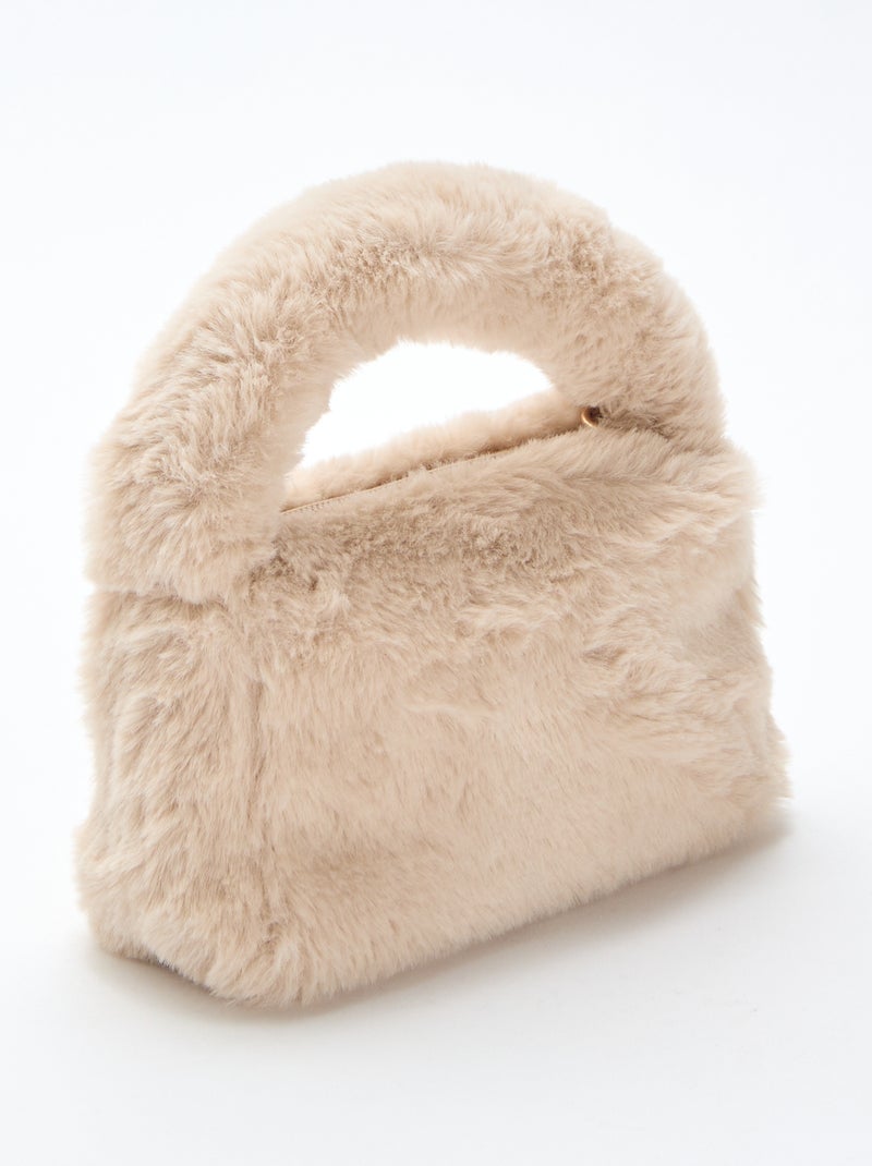 Tas van imitatiebont Biege - Kiabi