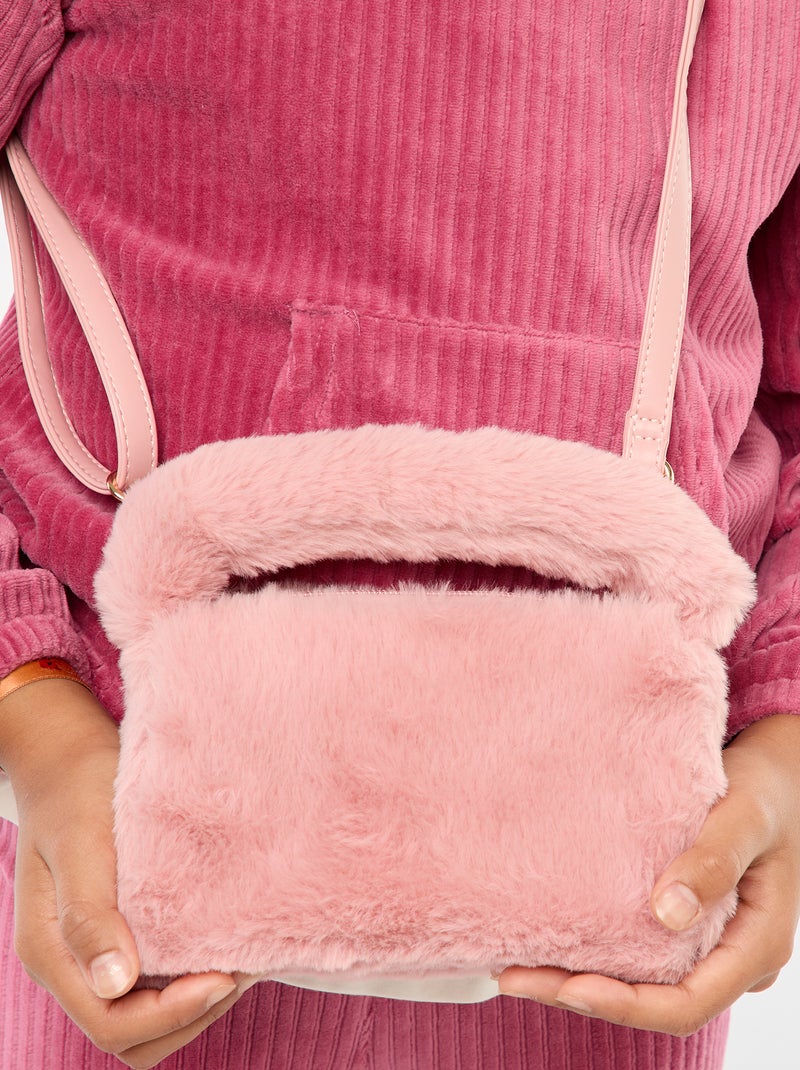 Tas van imitatiebont Rose - Kiabi