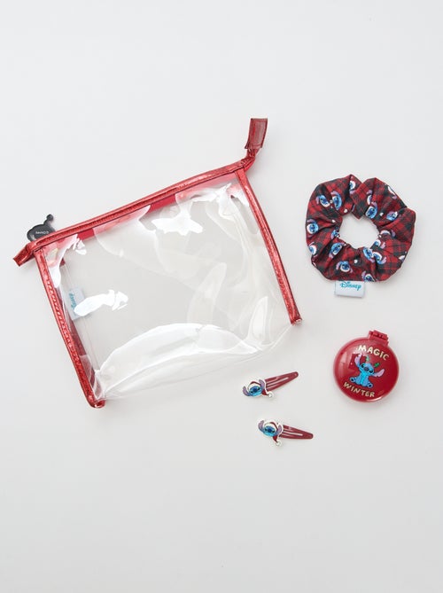 Tasje - Scrunchie + haarspeldje + haarborstel 'Disney' 'Stitch' - Kiabi