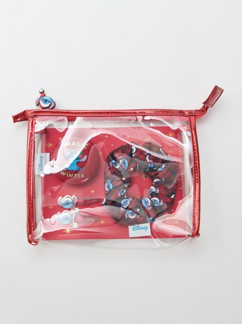 Tasje - Scrunchie + haarspeldje + haarborstel 'Disney' 'Stitch' - Kiabi