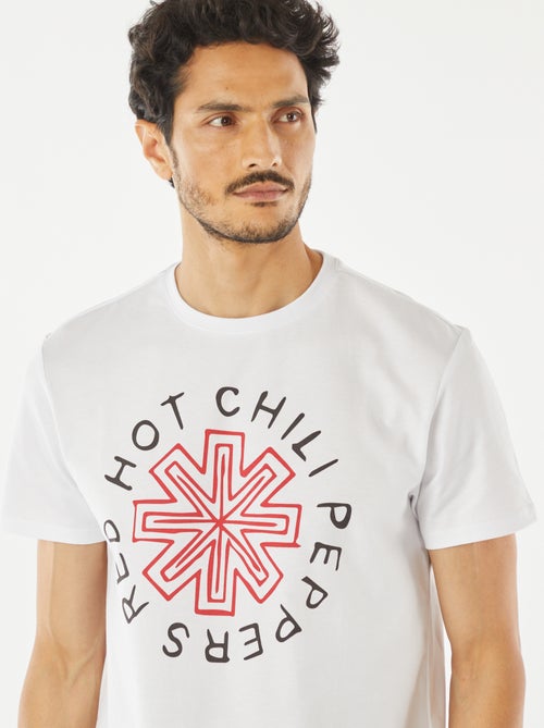 Tee-shirt met 'Red Hot Chili Peppers'-print en korte mouw - Kiabi