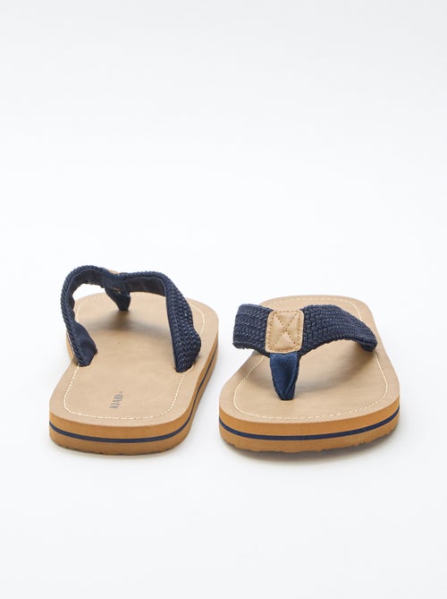 Teenslippers met stoffen bandjes - Kiabi