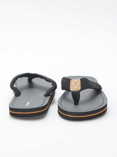 Teenslippers met stoffen bandjes - Kiabi