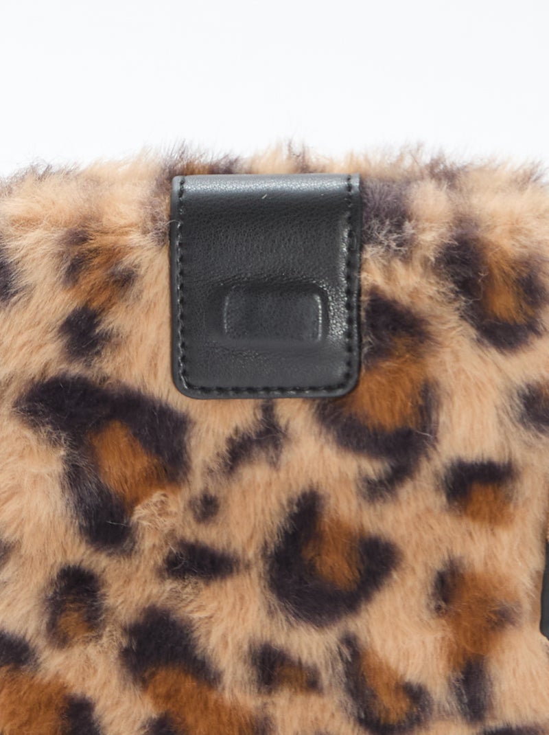 Telefoontasje met schouderband Bruin - Kiabi