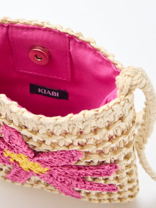 Telefoontasje van gevlochten materiaal - Kiabi